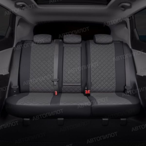 Чехлы Автопилот Экокожа Ромб на Nissan Micra (2003-2010) Чехлы Автопилот Экокожа Ромб на Nissan Micra (2003-2010)