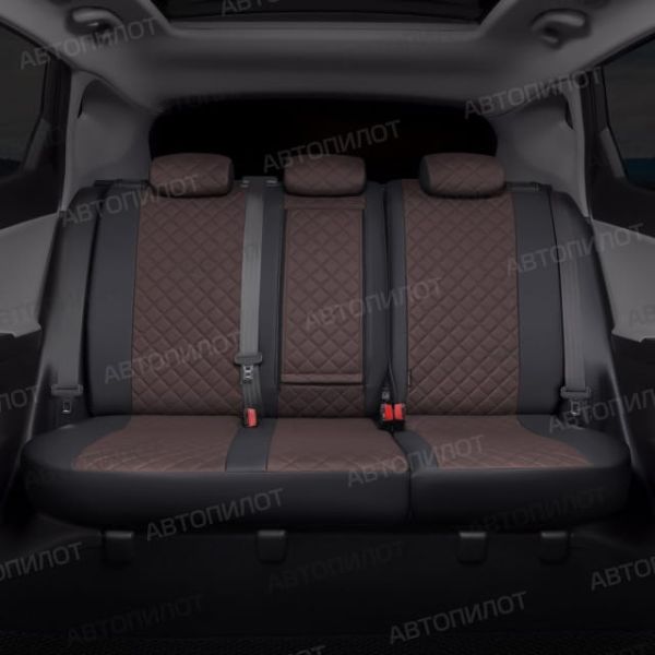 Чехлы Автопилот Экокожа Ромб на Nissan Micra (2003-2010) Чехлы Автопилот Экокожа Ромб на Nissan Micra (2003-2010)