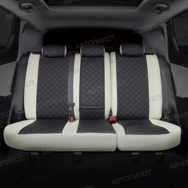 Чехлы Автопилот Экокожа Ромб на Nissan Micra (2003-2010) Чехлы Автопилот Экокожа Ромб на Nissan Micra (2003-2010)