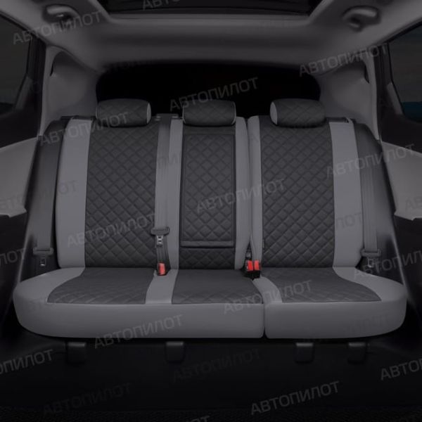 Чехлы Автопилот Экокожа Ромб на Nissan Micra (2003-2010) Чехлы Автопилот Экокожа Ромб на Nissan Micra (2003-2010)